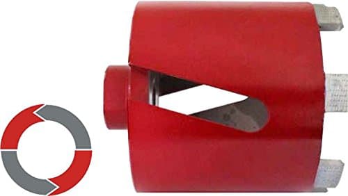 Nozar Diamond Socket Drill Bit Matrix Attachment M16 Side Slits Ø 68 mm/Bore Depth: 70 mm, for Concrete, Sandstone Brick (Hard) Hard Material (Hard) etc.