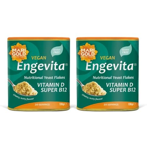 Marigold Engevita Nutritional Yeast Flakes with Vitamin D & B12, 100g (Pack of 2) – Cheesy flavour, High in Zinc, Vegan & Gluten Free