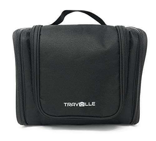 Large Capacity Hanging Toiletry Bag Water Resistant Machine Washable | Organizer for Men and Women Spacious Compact Kit | Strong Zippers, Sturdy Hook | Handle | 17 Compartments | Travel and Home