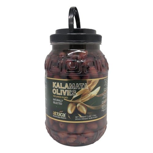 Attica Naturally Selected Whole Kalamata Olives, 7.3 Pound