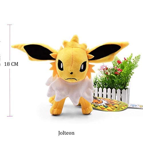 XEMI Pokemon Standing Shiny Umbreon Animal Stuffed Plush Quality Cartoon Toy (Jolteon)