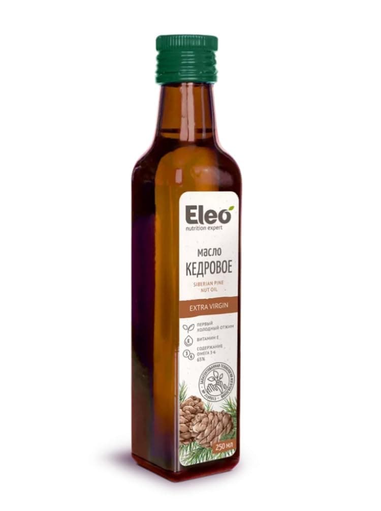 Eleo Siberian Natural Cedar Pine Nut Food Grade Oil - Vegan Extra Virgin and Cold Pressed for Internal and External Use - 8.5 fl oz | 250 Ml
