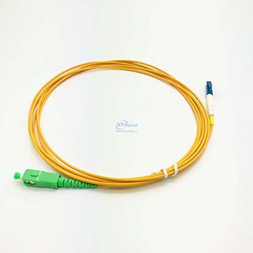 Optical SNS LC/UPC to SC/APC OS2 Simplex Single Mode 9/125 Patch Cord 15M/45ft