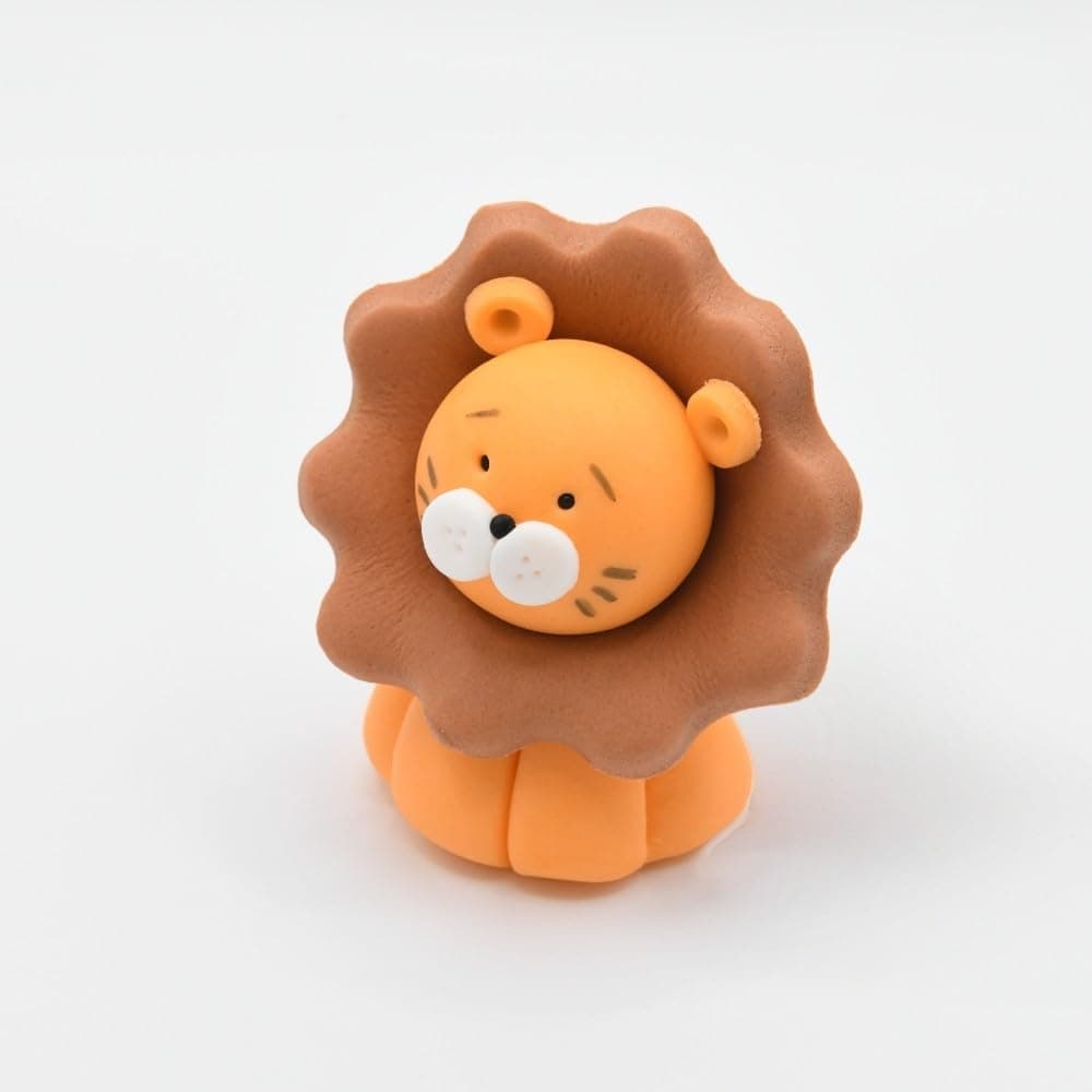 Edible Lion Cake Toppers-3D Sugar Fondant Animal Figure-Kids Birthday Decorations- Handmade Present
