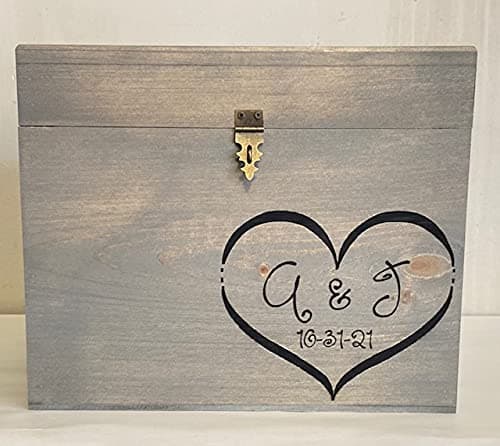 Secured Lockable Card Box with Card Slit - Rustic Wedding Card Box - Wedding Card Holder - Personalized Wedding Keepsake Box - Love Letter Box