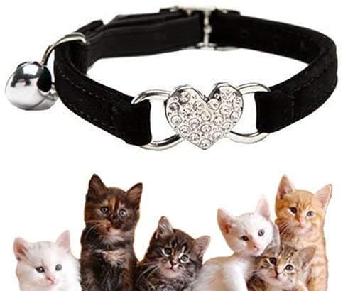 Lovely Kitten Collar, Cat Collar with Bell and Elastic Strap