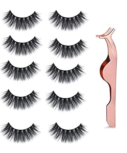 Professional (5 pairs) Faux 3D Mink Eyelashes Thick Long Multilayer Fluffy False Eyelashes With Free Precision Eyelashes Clip
