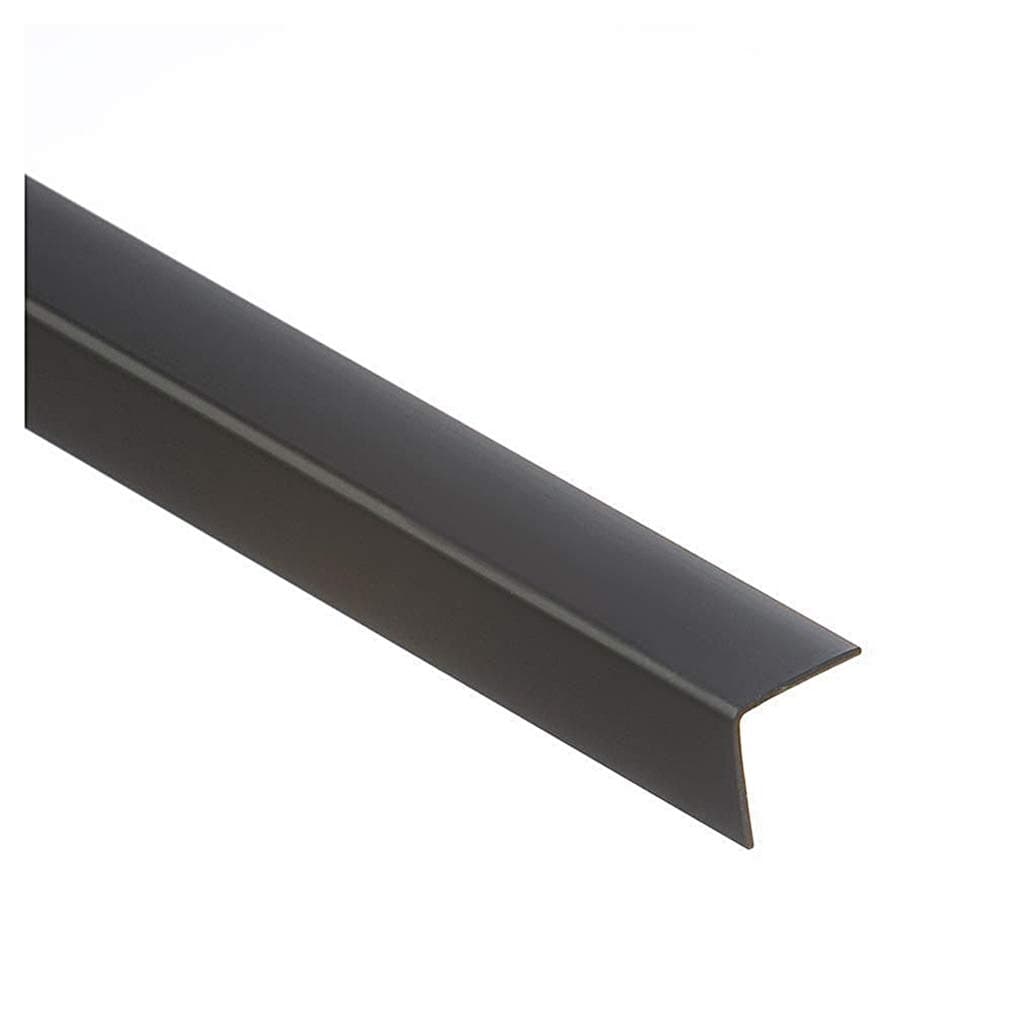 Cezar PVC Corner Angle Trim – 10 × 10 mm to 50 × 50 mm - Black Wall Guard Edge Protector - Impact-Resistant 1m Length TMW Profiles (10mm x 10mm x 1M)