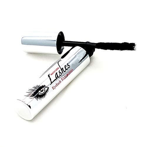 Tiikii 4D Silk Fiber Lash Mascara for Eyelash Extension, Crazy-long Black Grow Lash Cream Kit Warm Water Washable Curling Eyelash