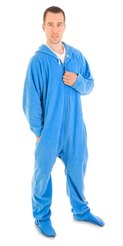 Forever Lazy Footed Adult Onesies, One-Piece Pajama Jumpsuits for Men and Women, Unisex. with Detachable Feet.