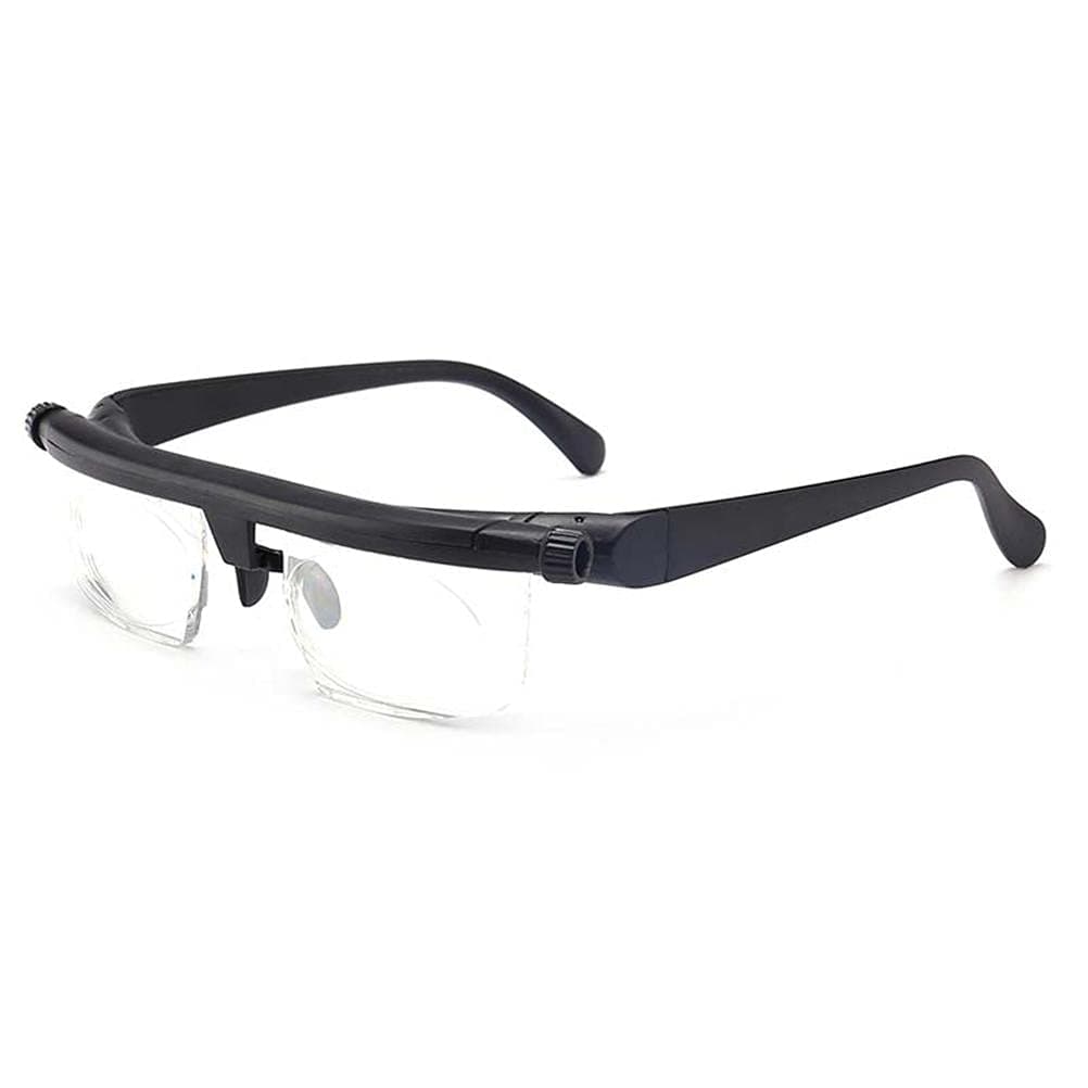 GazaarAdjustable Focus Glasses Dial Vision,6D to + 3D Myopia Reading Glasses Variable Focus Near and Far Sight Distance Vision for Seniors,Driving Eyeglasses for Nearsighted Farsighted Computer