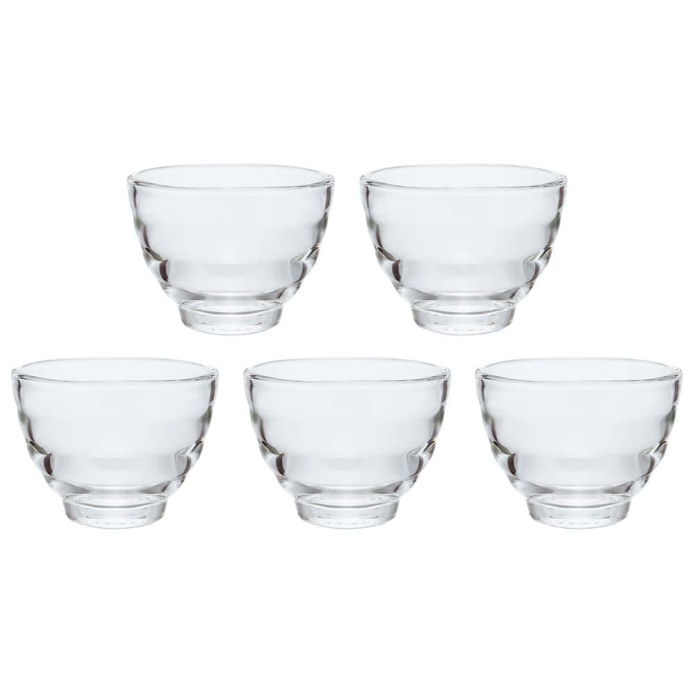 HARIO HU-3012 Heat Resistant Glass Cups, Set of 5, Microwave, Oven, Dishwasher Safe, 6.0 fl oz (170 ml), Made in Japan