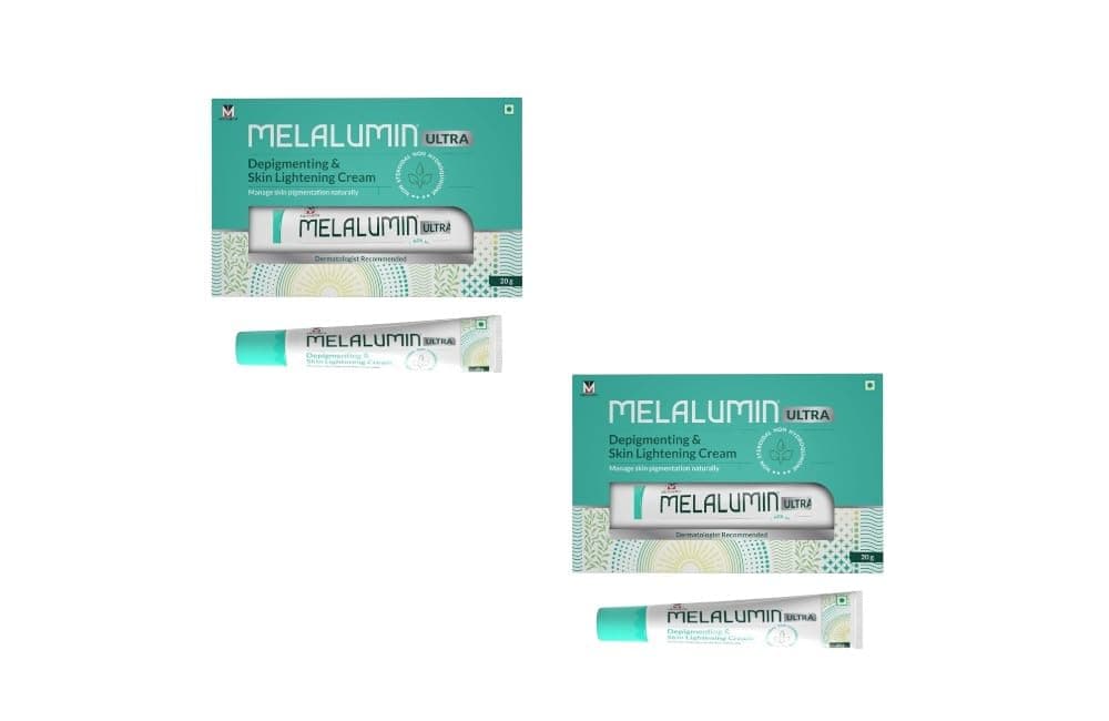 Melalumn Ultra Advanced Depigmenting cream for Skin Lightening, and Radiance - Enhancing Cream with Niacinamide, Glycolic Acid, Kojic Acid, and Arbutin for Hyperpigmentation Treatment and Even Skin Tone, 20g (Pack of 2)