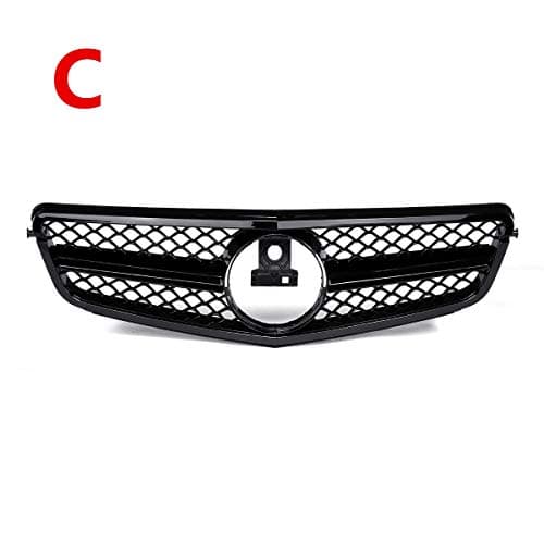 For AMG C63 Style New Car Front Upper Grille Grill For Mercedes For Benz C Class W204 C180 C200 C300 C350 2008-14 Racing Grille (C)