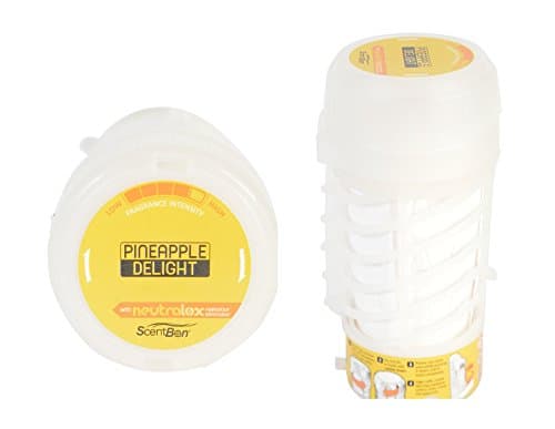 ScentBon 7302 Air Freshener Refills for Dispenser, Lasts up to 60 Days, Pineapple Scent, Pack of 1 (Yellow)