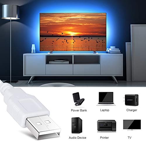 ViLSOM LED Strip Lights, 20ft USB LED Light Strip Kit with Remote Control, RGB 5050 Color Changing LED Lights for TV Backlight, Bedroom, Room, Home Decor, 2 Rolls 10ft