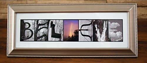 I BELIEVE - Framed Photo Letter Art - Custom Alphabet Photography