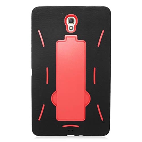 Samsung Galaxy Tab S 8.4 / T700 Case, ToPerk RUGGED Dual Layer Armor Case With Vertical Stand & ToPerk ? Stylus Pen As Bundle Sale - Red/Black