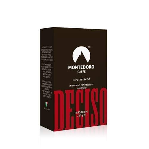 Montedoro Espresso ground coffee dark roast 2 packs x 250 gr Strong Blend New!