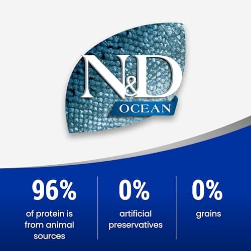 Farmina N&D Ocean Herring & Orange Cat Food | Premium Dry Food | Rich Source of Omega Fatty acids, Low Glycemic | Complete & Balanced Nutrition | for Adult Cats | 1.5kg