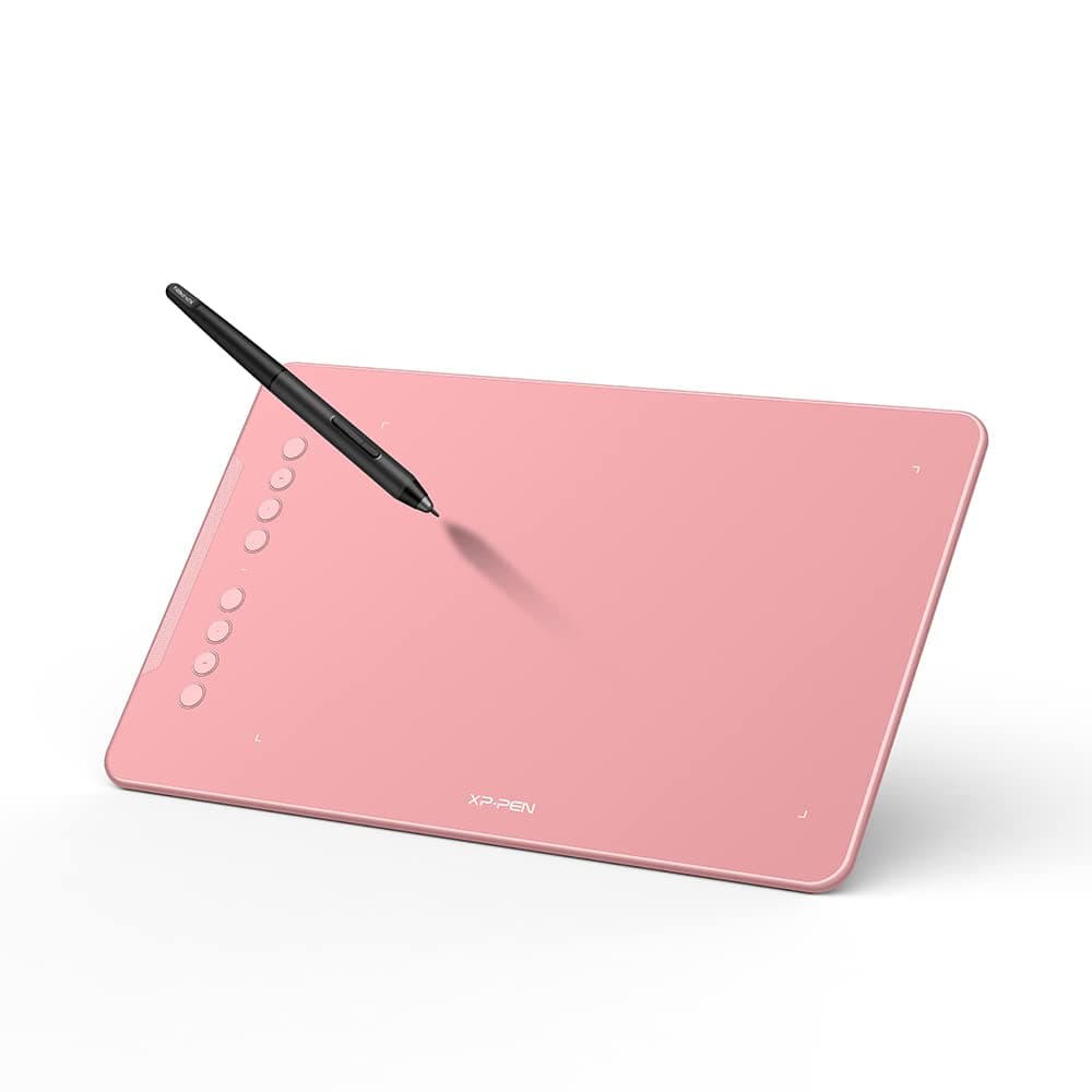 Drawing Tablet-XPPen Deco 01 V3 10x6.25 Inch Graphics Tablet Digital Drawing Tablet for Chromebook with 16384 Levels Pressure Battery-Free Stylus and 8 Shortcut Keys (Pink)