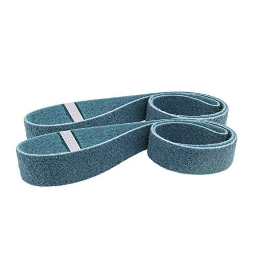 Sanding Belt Non Woven 2" X 72" Very Fine (Blue) 2-Pack Surface Conditioning Belt for Knife Making, Welding & General Metal Fabrication