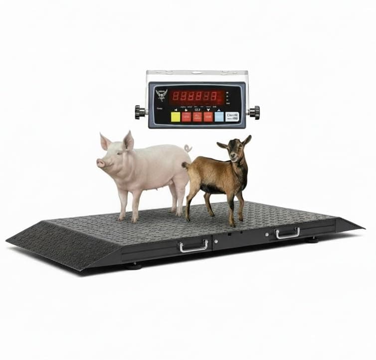 Medium Livestock Scale/Farm Animal Weighing Equipment, Capacity 2000 x 0.2 lb for Sheep, Goat, Alpaca, Pig, etc. Platform 50"x25"