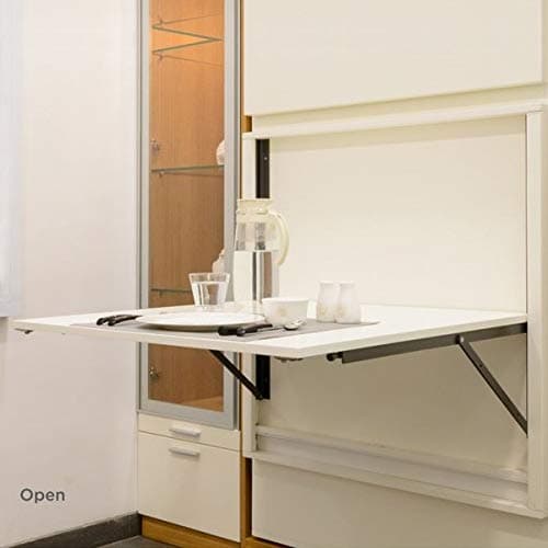 EBCO Mild Alloy Steel Products Euro Folding Dining Table Bracket, Does NOT Include The Table Top Only Includes The Fittings - FDT60-AT (White, 600 mm, 24 Inch)