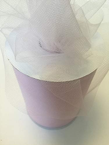 Tulle Fabric Spool/Roll 6 inch x 100 yards (300 feet), 34 Colors Available, On Sale Now! (light pink)
