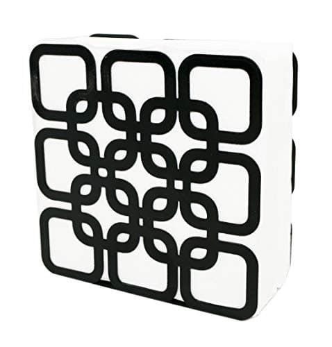 Metal Square Shape Tabletop Napkin Holder, Freestanding Tissue Dispenser (Black)