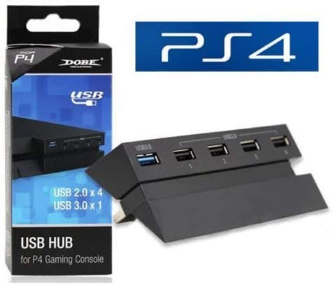 Microware PS4 Hub, 5-Port USB 2.0 3.0 Hub High Speed Adapter Connector for Sony PS4