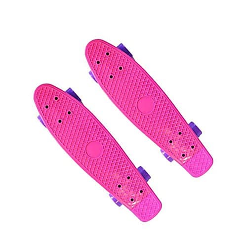 Dazzling Toys Smooth Riding Skateboard - Retro Style Cruiser Skate Board, Durable Polypropylene with PU Wheels, One Size Fits Most, 7 Color Choices