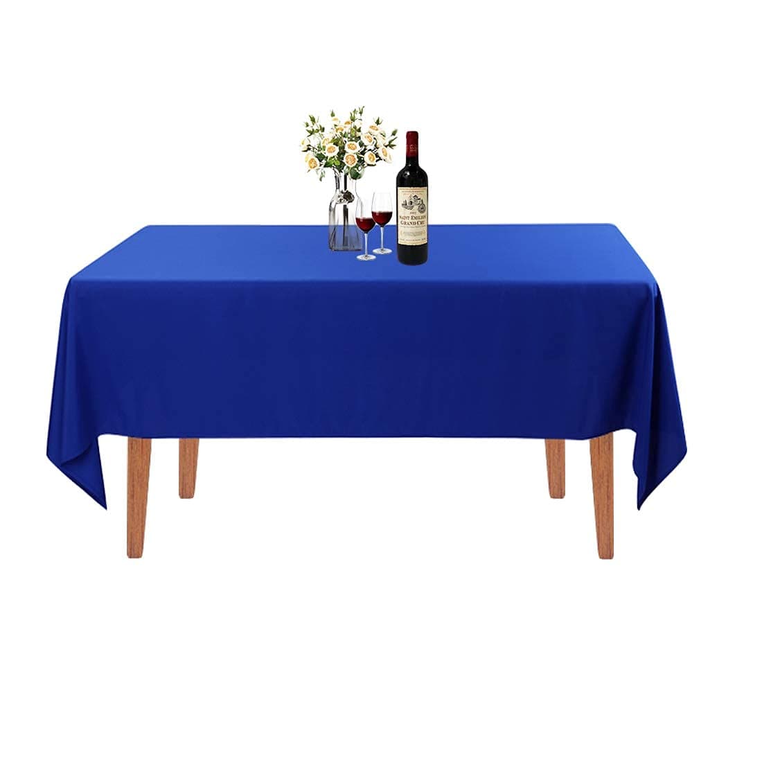 Rectangle Tablecloth - 60 x 126 Inch - Royal Blue Rectangular Table Cloth for 8 Foot Table in Washable Polyester - Great for Wedding, Restaurant, Party, Banquet Decoration