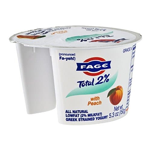 Fage Total Greek 2% Greek Yogurt, Peach, 5.3 Ounce (Pack of 12)