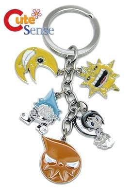 Soul Eater Anime Keychain 5 in 1 metal charm keychain