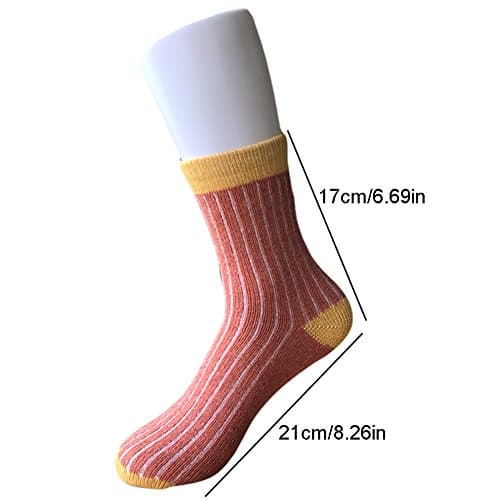 Men's 5 Pairs Soft Comfort Knitting Wool Thick Warm Winter Fall Casual Crew Socks