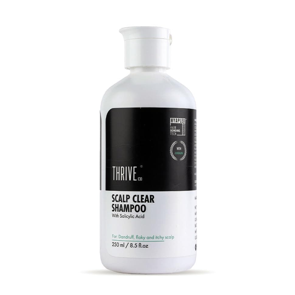 ThriveCo Anti Dandruff Scalp Clear Shampoo| Dandruff Treatment | Daily Use Shampoo With Zenscalpin™, Hyaplex™, Salicylic Acid | For Dandruff, Flaky & Itchy Scalp | For Men & Women | 250ml