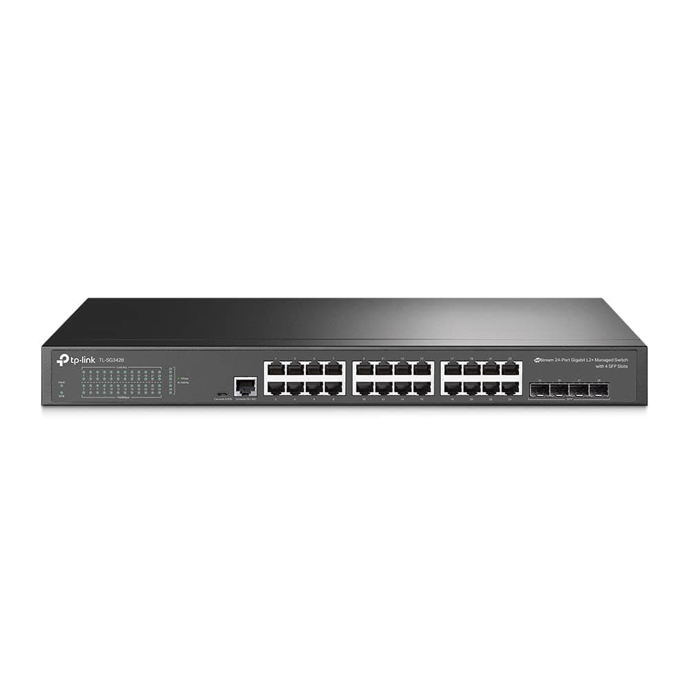 TL-SG3428 | 24 Port Gigabit Switch, 4 SFP Slots | Omada SDN Integrated | L2+ Smart Managed | IPv6 | Static Routing | L2/L3/L4 QoS, IGMP & LAG | 3 Year Manufacturer Warranty