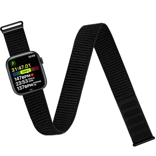 Ankle/Arm Band Compatible with Apple Watch 49mm 45mm 44mm 42mm 41mm 40mm 38mm, Breathable Nylon Armband for IWatch SE Ultra Series 9 8 7 6 5 4 3 2 1, Stretchy Ankle Strap for Women Men
