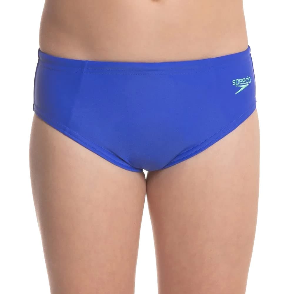 Speedo Lycra 6.5Cm Brief For Boys (Size: 28,Color: Beautiful Blue/Green Glow)