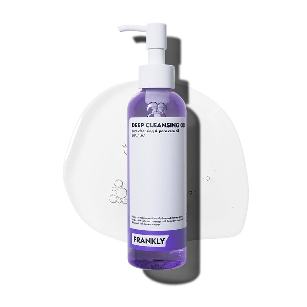FRANKLY Deep Cleansing Oil - BHA and LHA Pore Cleanser Blackhead Remover Makeup Remover Moisturizing with Ami