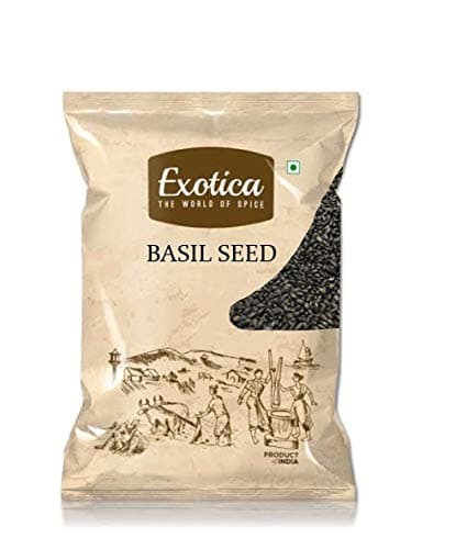 Exotica Fresh Basil Seeds, Tukmariya Seeds, Sabja Seeds | Falooda Seeds use for Natural Weight Loss (850 grams)