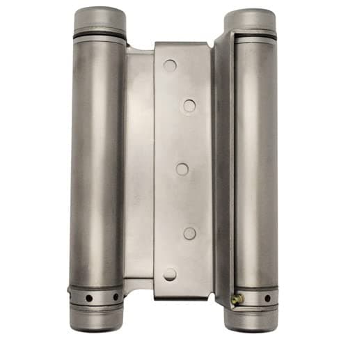 Swinging Cafe Doors - 6" Double Action Hinge – Heavy Duty Door Hinges for Saloon & Cafe Bar Swinging Doorways – Commercial Grade, Adjustable Tension for High Traffic Use, Satin Chrome, 1 Unit