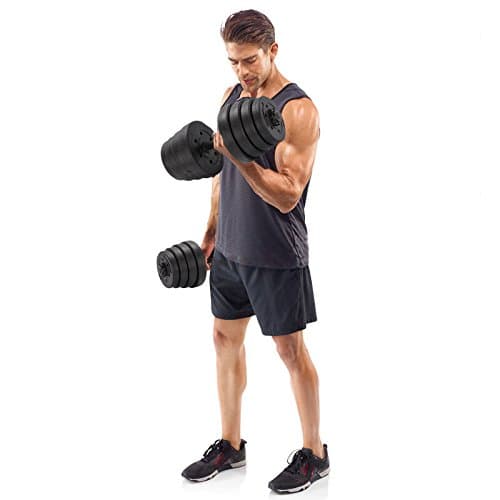 Deluxe 30kg Dumbbell Set Kit Weights Training Gym Workout Fitness Body Building Home Muscle Training Bodybuilding