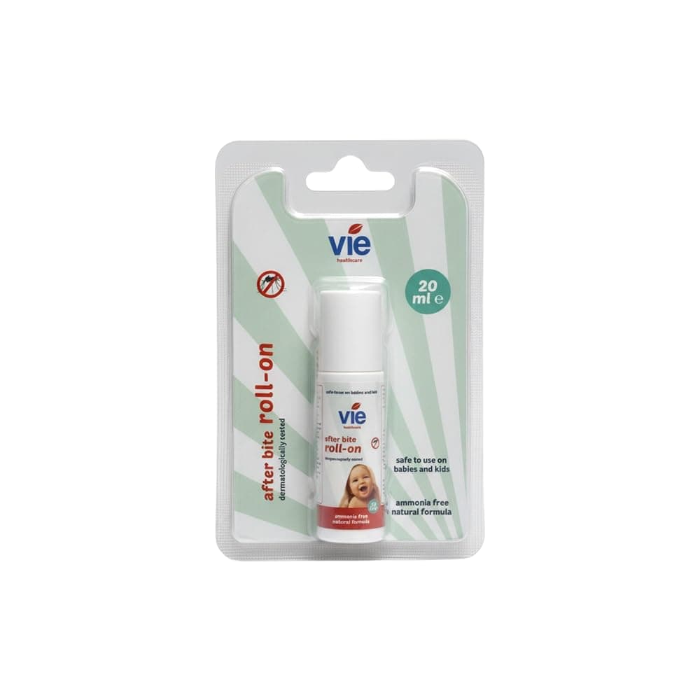VIE Healthcare Afterbite Roll on, 20ml | Fast Mosquito & Insect Bite Relief | Anti-Itch Treatment for Bug Bites & Skin Irritations | Natural Formulation | Safe for Babies & Kids | Travel-Friendly