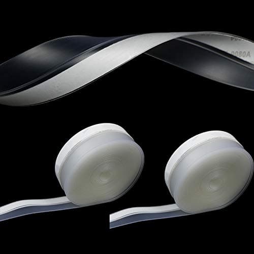 2 Rolls Door Strip Bottom Door Seal Strip for Side of House Glass Shower Door Draft Stopper,6M(Transparent)