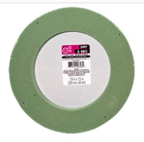 Dry a sec Floral Green Foam Ring for Wreath Design 7.9 in x 1.5 -Inch
