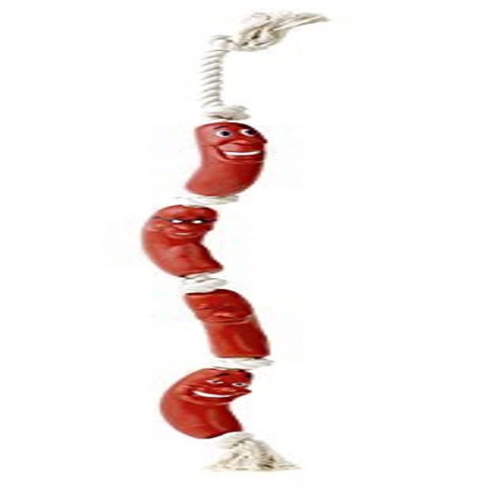 Caldex Classic Vinyl Sausage On A Rope Tug Toy, 660 mm
