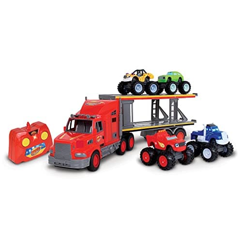 NKOK Blaze and The Monster Machines RC: Transporter with Monster Machines - Nickelodeon, Remote Controlled, 2.4 GHz