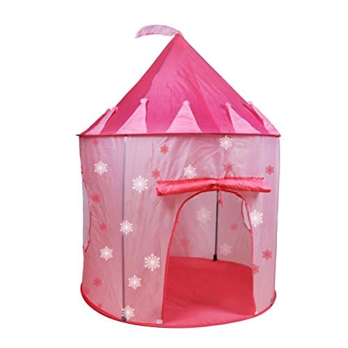 Maye Tanco Kid Pink Princess Castle Play-doll House and Snowflake Ice Castle for Your Little Princess